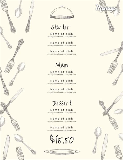 Menugo - Business Lunch Menu Template