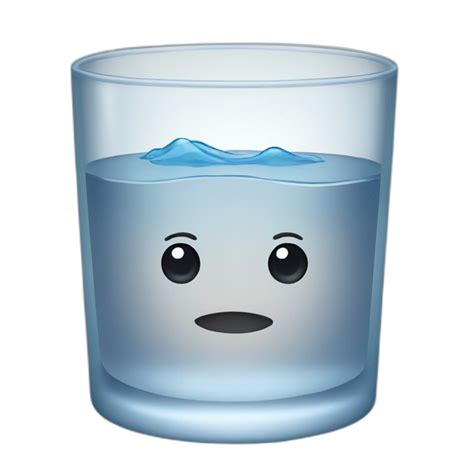 clear water in glass | AI Emoji Generator