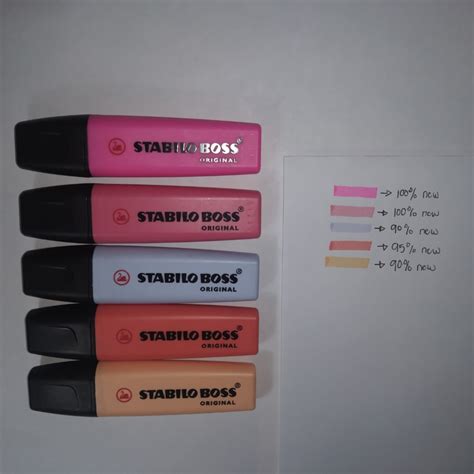 Stabilo Boss Original Highlighters ( 5 Piece Pack ), Hobbies & Toys ...