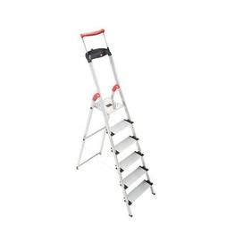 Hailo Four Step Ladder With Safety Rail | Laddersguide