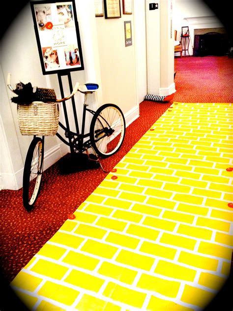 Wizard of Pawz fundraiser-Hand painted yellow brick road runner | Yellow brick road, Kids rugs ...