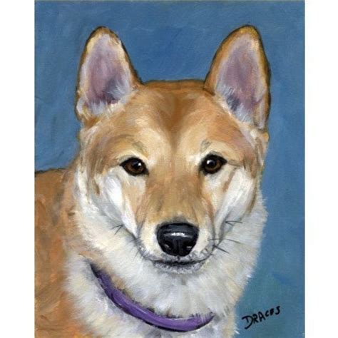 Shiba Inu Portrait Art Print of Original Painting by Dottie