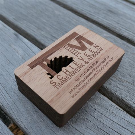 Wooden Engraved Business Cards - Create your own card here