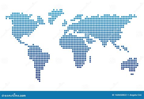 Dotted World Map Vector Illustration Design Stock Vector - Illustration ...