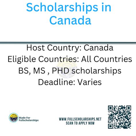 Canada Scholarship 2024-2025 - Top 5 Scholarships in Canada for Bachelors, Masters, PhD | Full ...