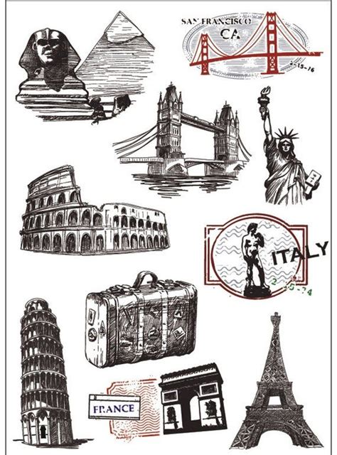 Travel Sticker, Decorative Sticker, Laptop Suitcase Sticker, Skateboard Sticker, Masking Sticker ...