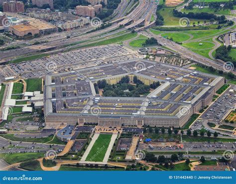 Aerial View of the United States Pentagon, the Department of Defense ...