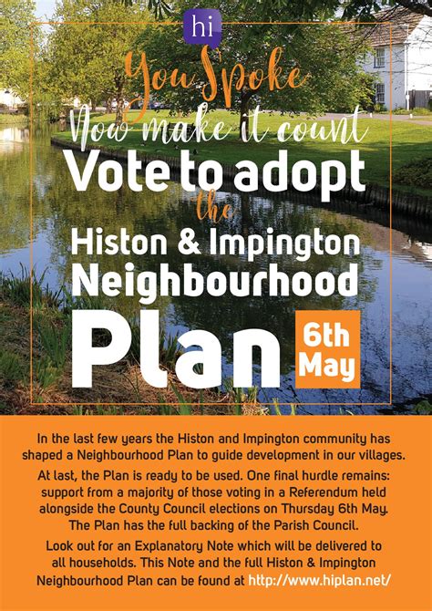 Neighbourhood Plan referendum called by South Cambs | Histon & Impington Parish Council