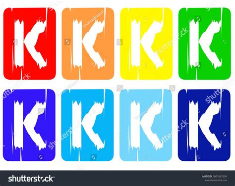 Alphabet Letter K Rainbow Color Box Stock Illustration 1601633254 ...