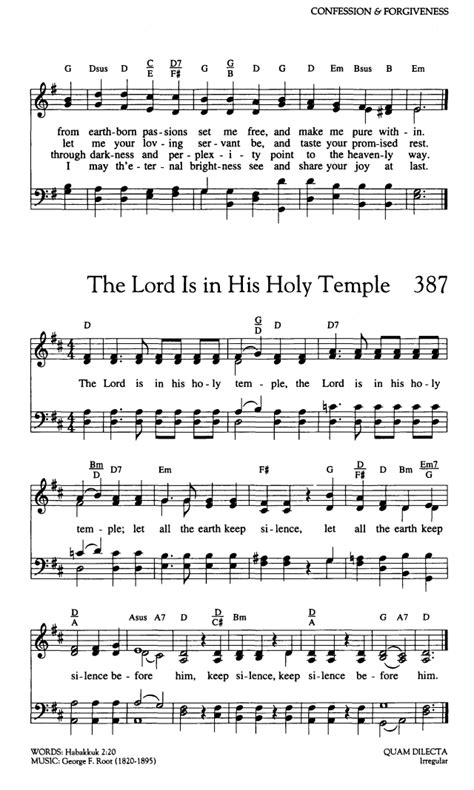 The Lord Is in His Holy Temple | Hymnary.org