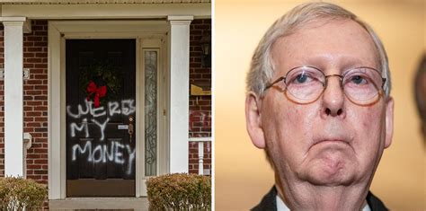 Mitch McConnell's home was vandalized over $2,000 stimulus bill