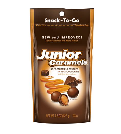 JUNIOR CARAMEL SOFT MILK CHOCOLATE H/B 4.5OZ - Hanging Bags - Candy ...