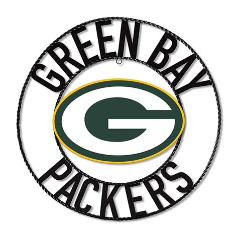 IMPERIAL Green Bay Packers Team Logo 24 in. Wrought Iron Decorative Sign IMP 584-1001 - The Home ...