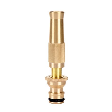 High Pressure Hose Nozzle Heavy Duty , Brass Water Hose Nozzles for Garden Hoses, Adjustable ...