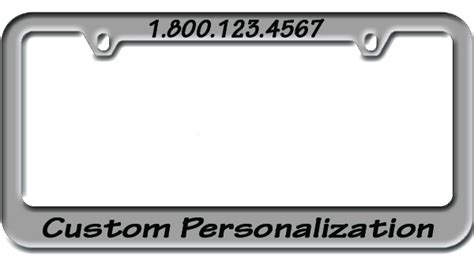 Zinc Engraved Metal License Plate Frame