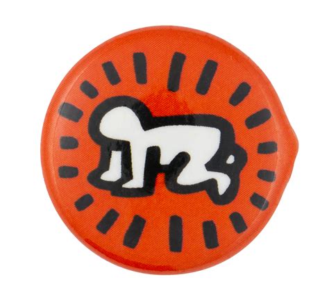 Keith Haring Radiant Baby Red | Busy Beaver Button Museum