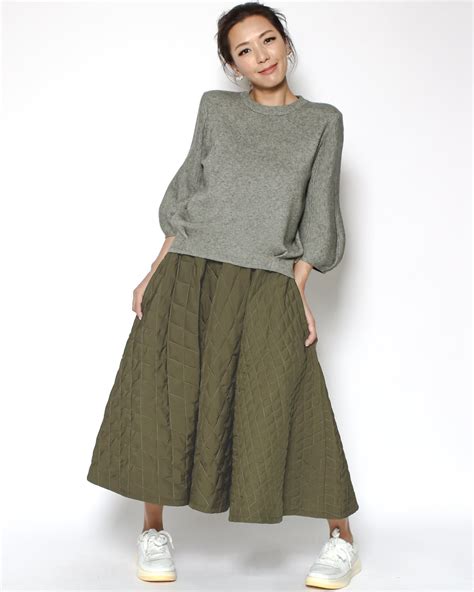 green quilted flare skirt *pre-order* – STYLEGAL