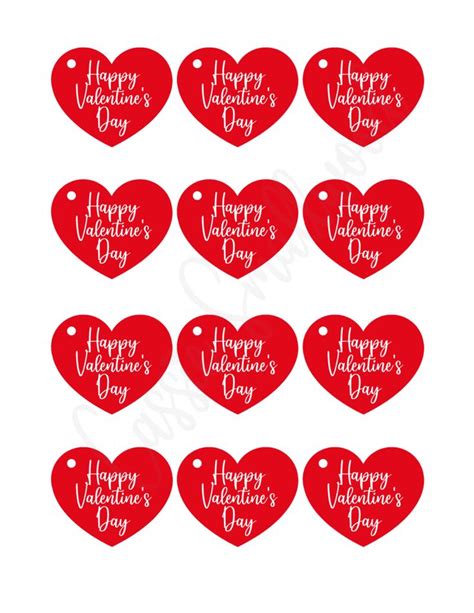 7 Insanely Cute Printable Happy Valentine's Day Tags - Cassie Smallwood | Printable valentine ...