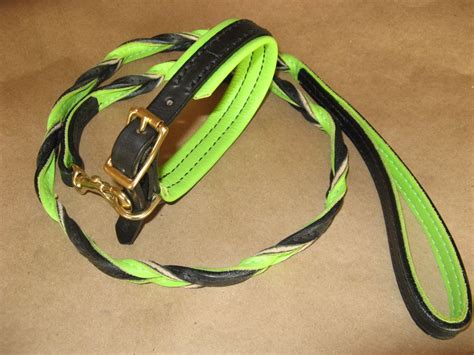 Custom Leather Dog Leashes ~ Braided Colors - Hogan Custom Leather