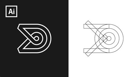 Geometric Logo Design | D letter | Adobe illustrator logo design ...