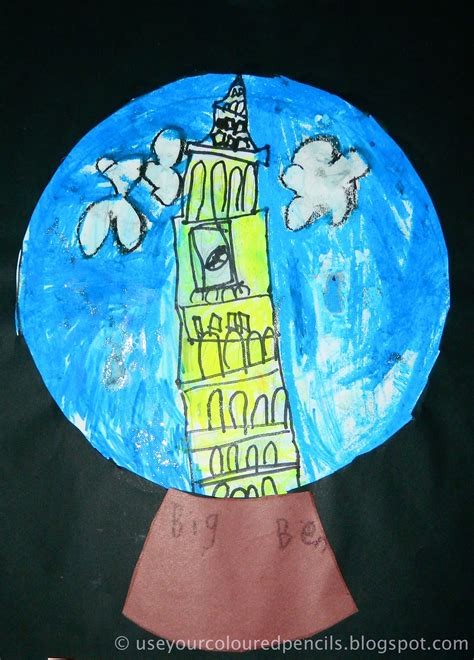 Use Your Coloured Pencils: London Snowglobes