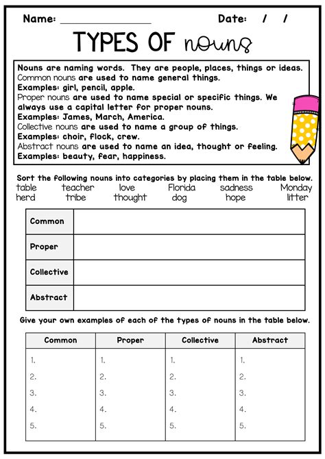 Abstract Nouns Worksheet - prntbl.concejomunicipaldechinu.gov.co