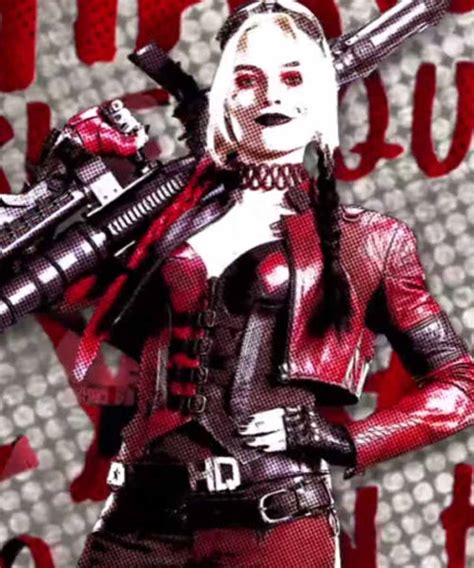 Margot Robbie The Suicide Squad 2021 Harley Quinn Leather Jacket