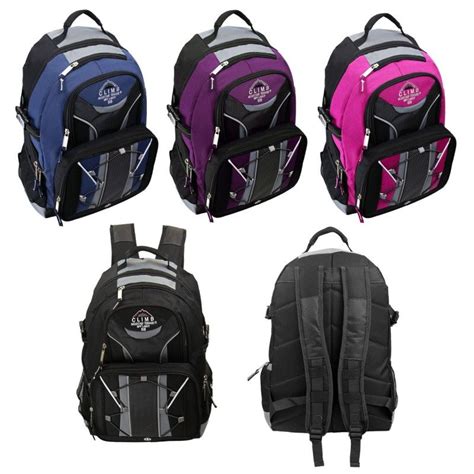 24 Pack of 18" Laptop Sleeve with Multi-Compartment Backpacks in 4 ...