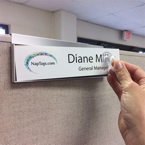 Cubicle Name Plate Sign Holder Frames, 8" or 10" - NapNameplates.com