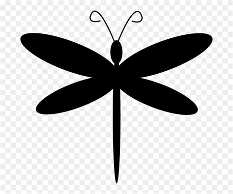 Download Dragonfly Clipart Black And White - Black And White Dragonfly ...