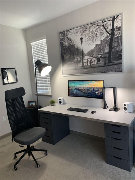 Clean and simple Home Office Setup, Home Office Space, Office Room, Home Office Design, House ...