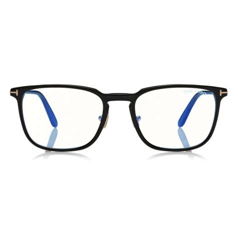 Tom Ford - Classic Rectangular Blue Block Optical Glasses - Black - FT5699-B - Optical Glasses ...