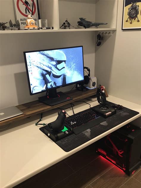 My gaming setup/nerd corner. | Gaming room setup, Computer desk