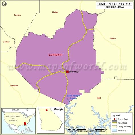 Lumpkin County Map, Map of Lumpkin County Georgia