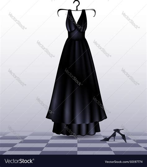 Black dress and shoes Royalty Free Vector Image