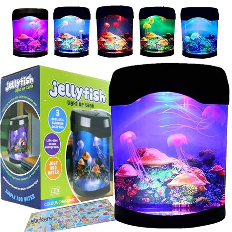 Toycol LED Jellyfish Lava Lamp USB Jellyfish Lamp Electric Aquarium Tank Mood Night Light with ...