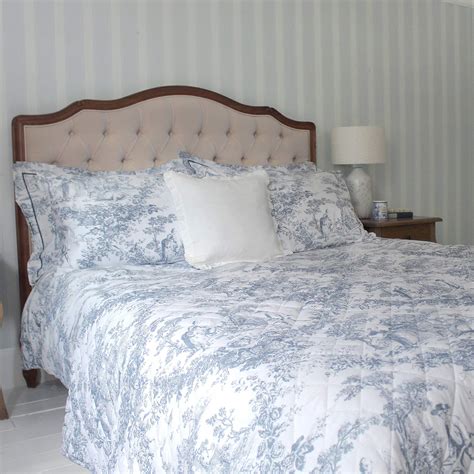 Country Toile Blue Bed Linen | Blue and White Bed Linen With Traditional Toile Print