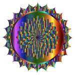 Psychedelic Sunburst Hexagonal Mosaic | Free SVG