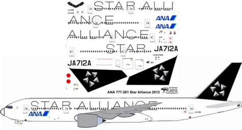 ANA STAR ALLIANCE Boeing 777-200 pointerdog7 decals for Minicraft 1/144 kits $10.00 - PicClick