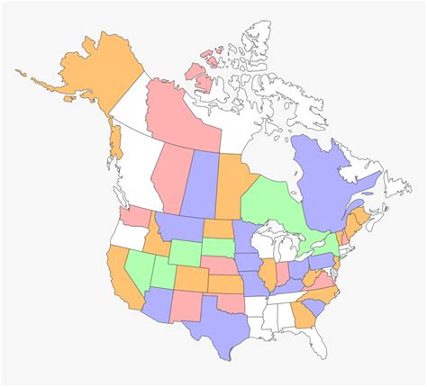 States And Provinces Map, HD Png Download , Transparent Png Image - PNGitem