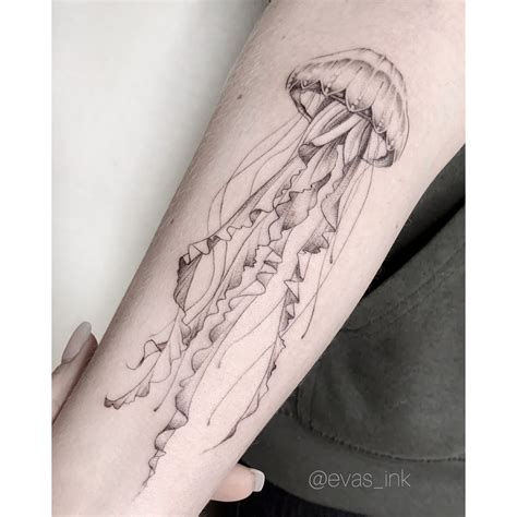 Jellyfish tattoo | Jellyfish tattoo, White ink tattoo, Belly tattoos