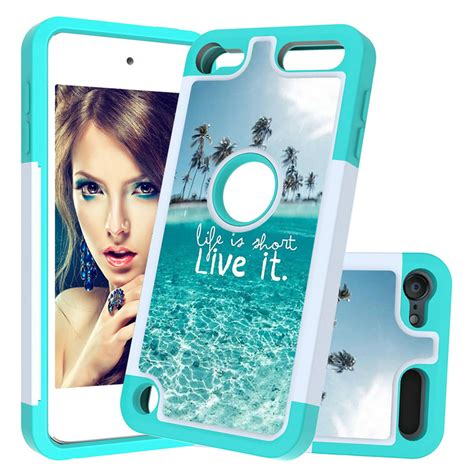 [Cute Design] iPod Touch 7 Case, iPod Touch 6 Case, iPod Touch 5 Case, Dteck Hybrid Shockproof ...