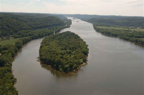 Free picture: aerial, Ohio, river, islands, wilderness, refuge