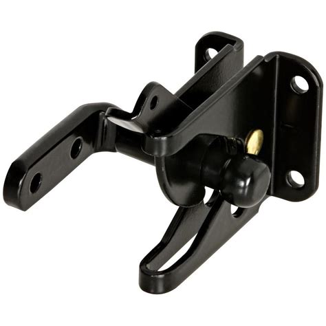 National Hardware Black Automatic Gate Latch-V22 GATE LTCH BLK - The Home Depot