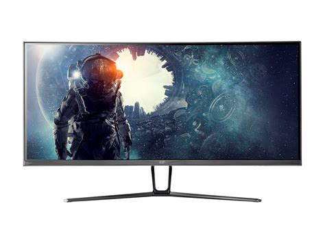 Monoprice 35in Zero-G Curved Ultra-Wide Gaming Monitor - 1800R, 21:9, 3440x1440p, UWQHD, 100Hz ...