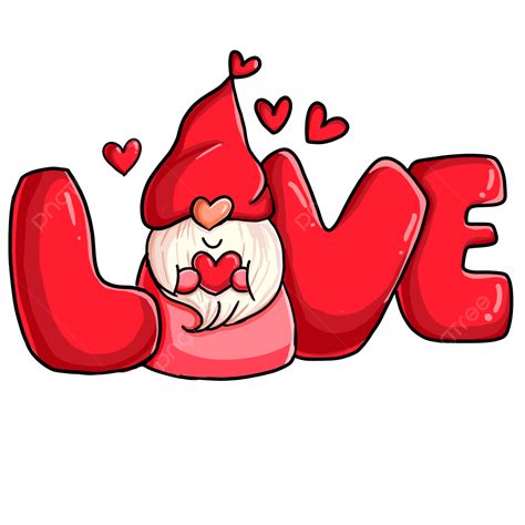 Valentine Gnomes PNG Picture, Valentine Gnome Man With Love, Valentine Gnome, Gnome, Love PNG ...