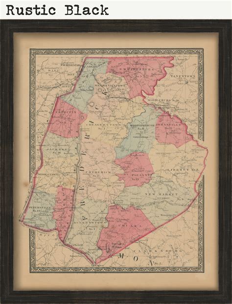 FREDERICK COUNTY, Maryland 1866 Map, Replica or Genuine Original