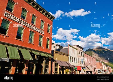 The Sheridan Hotel and historic buildings, Telluride, Colorado Stock Photo - Alamy