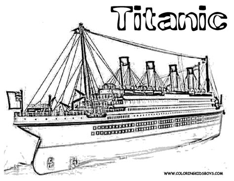 Gambar Mewarnai Kapal Titanic - Ide Warna Warni