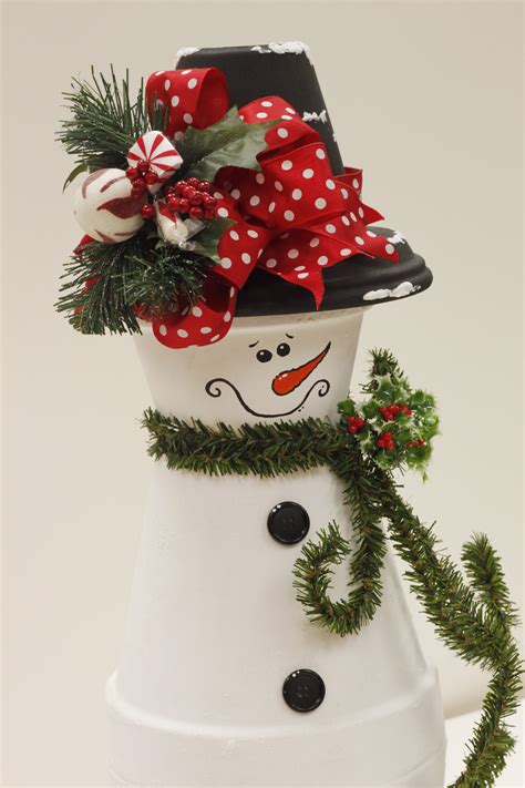 Clay Pot Snowman by Linda A.C. Moore Waldorf, MD #claypot #craft # ...